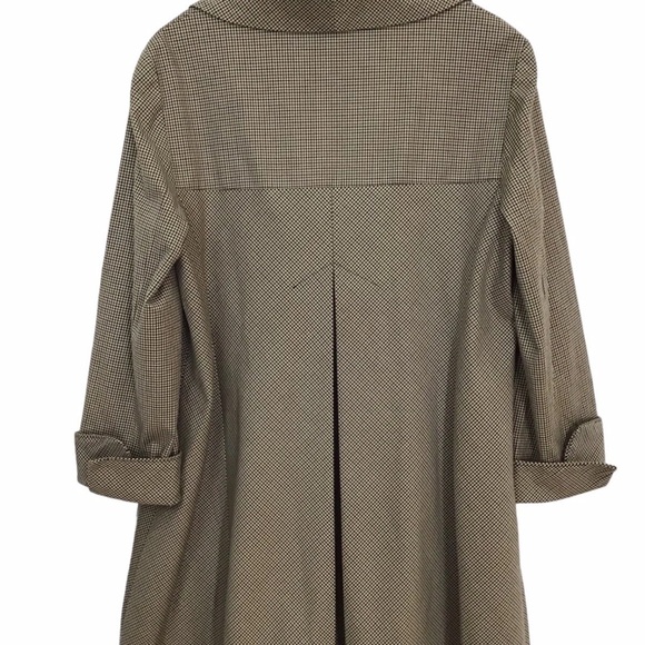 Anne Klein Houndstooth Lined Car Coat Size 8 - Picture 2 of 8